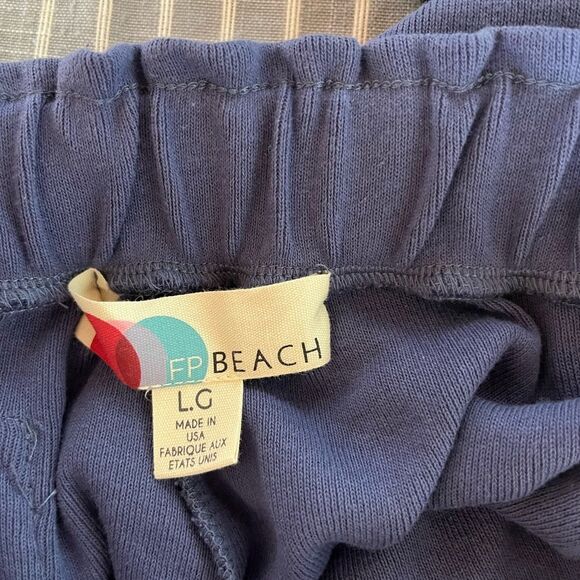 New Free people movement FP beach best of cropped joggers blue capri sweatpants - Picture 4 of 8